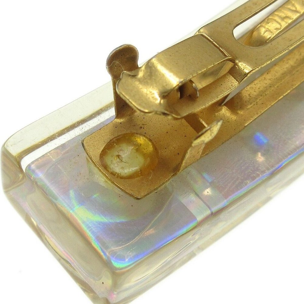 Auth Chanel Hair Clip Hairpin Barrette Clear - Picture 2 of 6